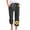 Black, variant on lcziwo Cotton Linen Pants for Women Sunflower Print Casual Summer Capris Drawstring High Waisted Comfy Baggy Lounge Pants with Pockets Black XXXL