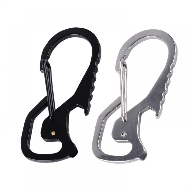  Metal Keychain Carabiner Clips Key Chain Stainless Spring Key  Ring Hook Holder Organizer for Car Keys Home 2 Packs : Sports & Outdoors