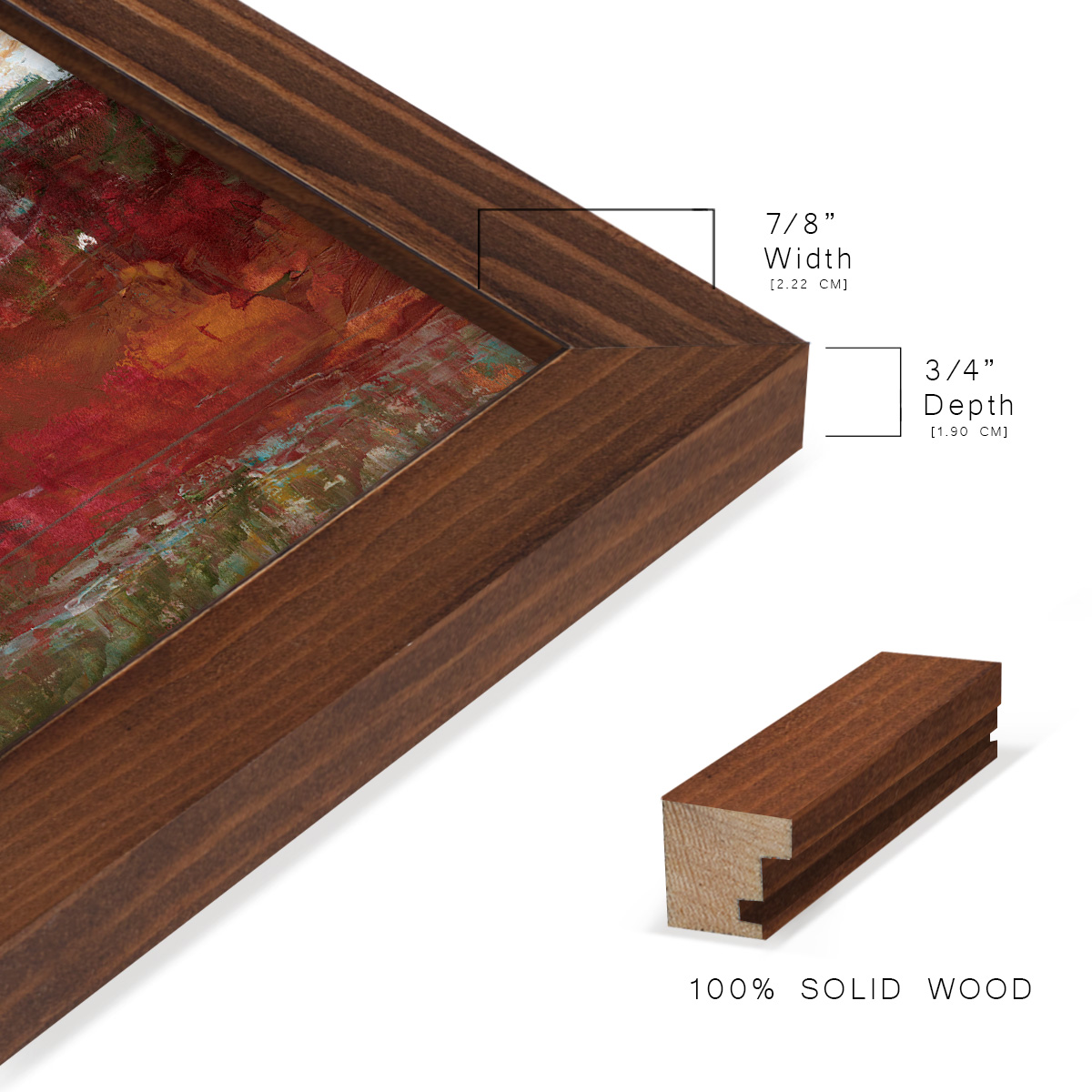 August Horizon II -Framed Print w/glass-Chestnut
