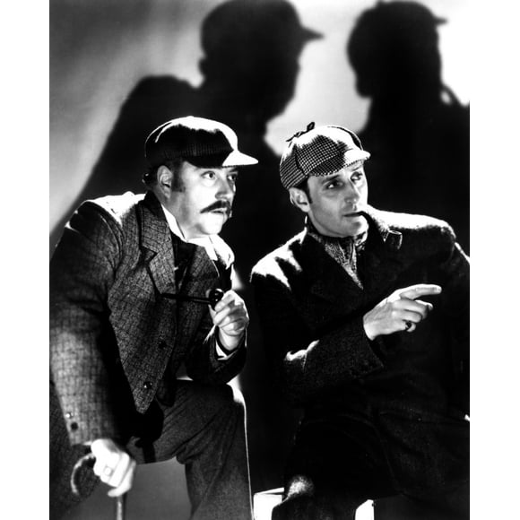 The Adventures Of Sherlock Holmes Nigel Bruce Basil Rathbone 1939 As Watson And Sherlock Holmes Photo Print (16 x 20)