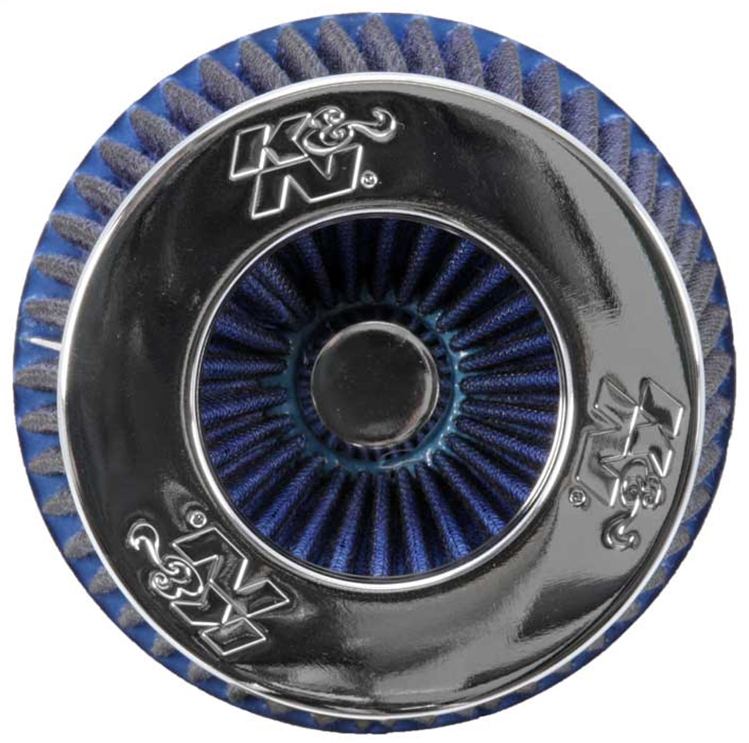 K&N RG-1001BL Universal Clamp-On Air Filter: Round Tapered; 3 in/3.5 in/4 in 140 mm Base; 4.75 in Top K&N Engineering 121 mm Height; 6 in Flange ID; 5.5 in 152 mm 102 mm/89 mm/76 mm 