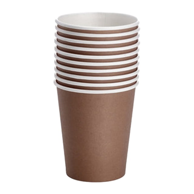 Yuarrent 50 unids/set exquisitos vasos de papel artesanales ingredientes seguros estimulación de durabilidad Color línea suave Mostrada marrón