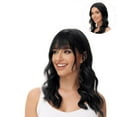 thumbnail image 4 of BadyminCSL Clip In Bangs All Real Hair Semi-Hand-Woven Brown Black Bangs Fringe with Temples Hairpieces for Women Curved Bangs for Daily Wear, 4 of 6