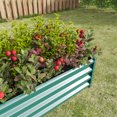thumbnail image 3 of Fangsheng Rectangle 4x2x1 FT Galvanized Raised Garden Bed Kit, Large Metal Planter Box for Outdoor Gardening, 12" Garden Bed for Vegetables Flower Herb(Green), 3 of 7