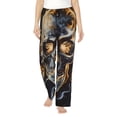thumbnail image 2 of Picia Fiery Skull Trio Womens Soft Woven Cotton Elastic Waistband Sleep Pajama Pant Lounge Sleep Pant With Pockets And Drawstring-XX-Large, 2 of 9