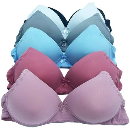 

6 pieces of Junior Teenager Girl Wire Free Light Padded A Cup (30A)