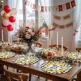 thumbnail image 5 of Farmhouse Lemon Round 13 Inch Placemats Set of 6, Bless Home Summer Black Buffalo Plaid HeatResistant Non Slip Place Mats for Dining Table, Wipeable Braided Kitchen Table Mats for Housewarming, 5 of 9