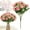 E, variant on 5 Heads Silk Roses Artificial Flowers Fake Long Stem Roses for DIY Wedding Bouquet Home Decoration,Peach Pink