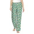 thumbnail image 2 of Picia SHIBA WITH FLORAL Womens Soft Woven Cotton Elastic Waistband Sleep Pajama Pant Lounge Sleep Pant With Pockets And Drawstring-X-Large, 2 of 9