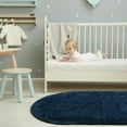 thumbnail image 6 of Homore Ultra Soft Modern Oval Rugs for Bedroom, 3.2' x 6.2', Navy Blue, 6 of 7