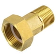thumbnail image 1 of Unique Bargains G1-1/4 Femelle x G1 Mâle Filetage 71,5 mm Raccord de Tuyau en Laiton Raccord Hexagonal, 1 of 5