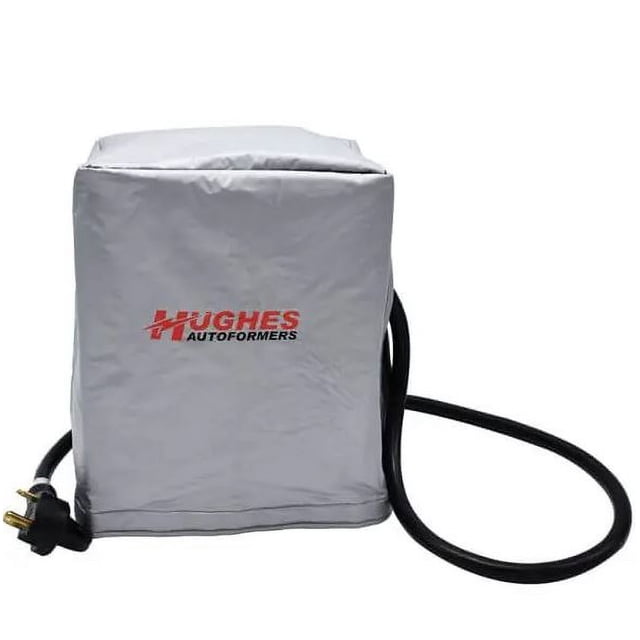 Hughes Housse de Pluie pour Booster de Tension Automatique Hughes 50ACOVER pour une Utilisation Autoformers Rv220-50 / Rv220-50-Sp Amplificateur de Tension Modèle; Gris; Protège contre les Dégâts d'Eau / Rouille / Saleté et les Débris; Fermeture à Crochet et Boucle
