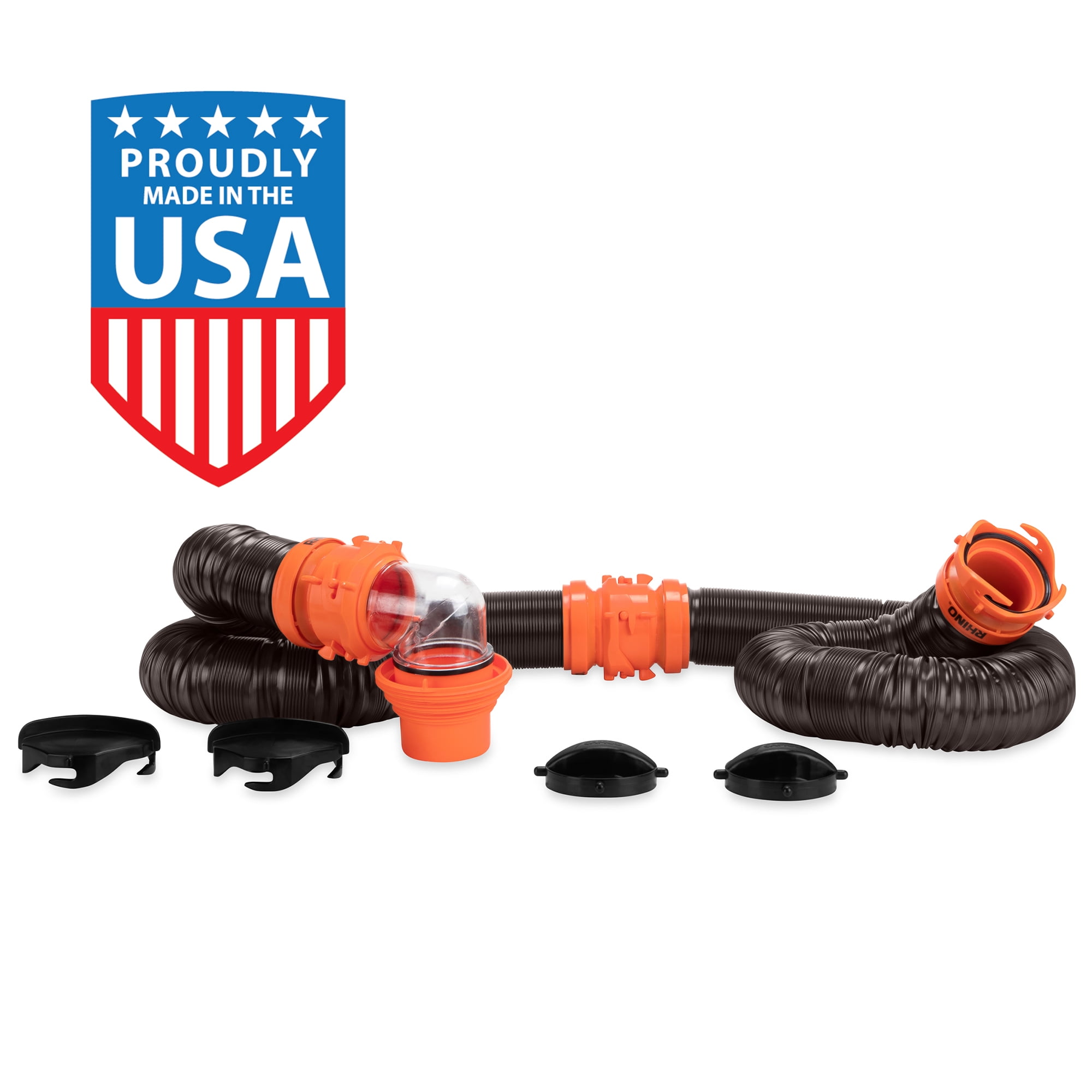 Camco RV Accessories - Revolution 20' Brown Sewer Hose Kit