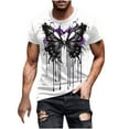 thumbnail image 2 of Mefallenssiah Hauts pour Hommes, Liquidation T-Shirt à Manches Courtes Imprimé Col Rond Mode Décontractée Manches Courtes, 2 of 5