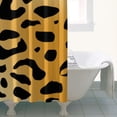 thumbnail image 4 of Gold and Black Of Leopard Print Shower Curtain 36"x72" ,Bathroom Decorative Shower Curtains Set with 12 Hooks,Modern Waterproof Washable Shower Curtain, 4 of 6