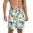 thumbnail image 2 of Sikiie Watercolor Leaves Mens Pajama Shorts, Lightweight Lounge Pant with Pockets Soft Sleep Pj Shorts for MenX-Large, 2 of 6