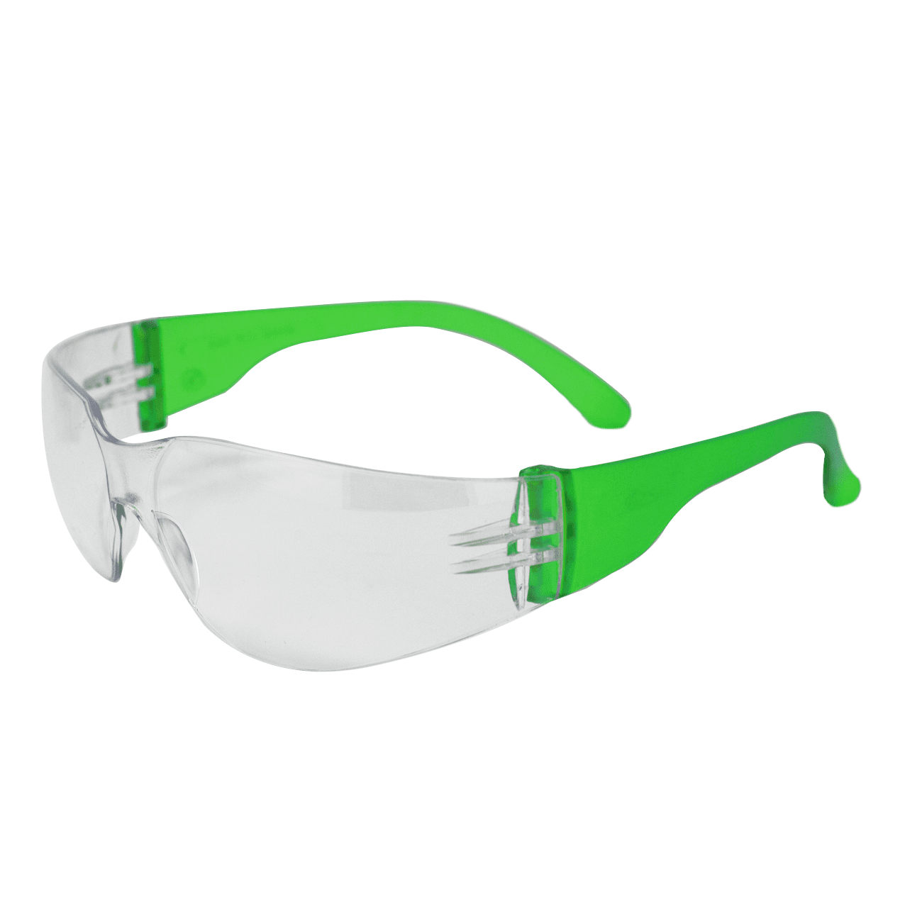 Safe Handler Green, Crystal Clear Lens Color Temple Safety glasses  (36-Pairs) BLSH-ESCR-CLLCT-SG8GR-36 - The Home Depot