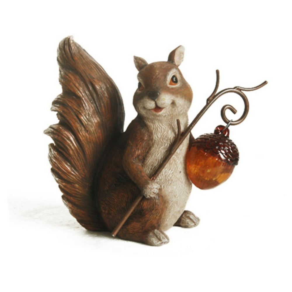 Northlight Squirrel With An Acorn Solar Lighted Outdoor Garden Statue