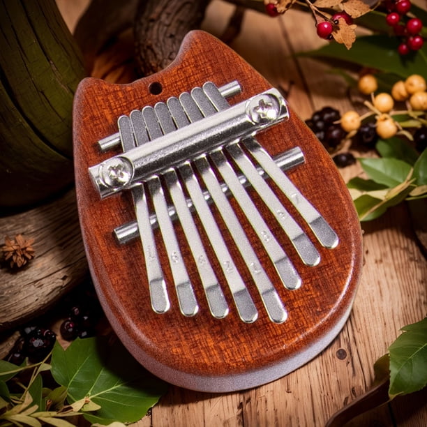 Mini Kalimba De 8 Teclas – Piano De Pulgar De Madera Con Cordón, Portátil Y Fácil De Tocar