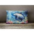 thumbnail image 2 of Carolines Treasures DAC2811PW1216 16 x 12 in. Unisex Manatee Throw Pillow, 2 of 4
