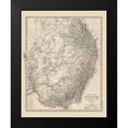 thumbnail image 2 of Stieler 20x24 Black Modern Framed Museum Art Print Titled - Southeast Australia - Stieler 1885, 2 of 5