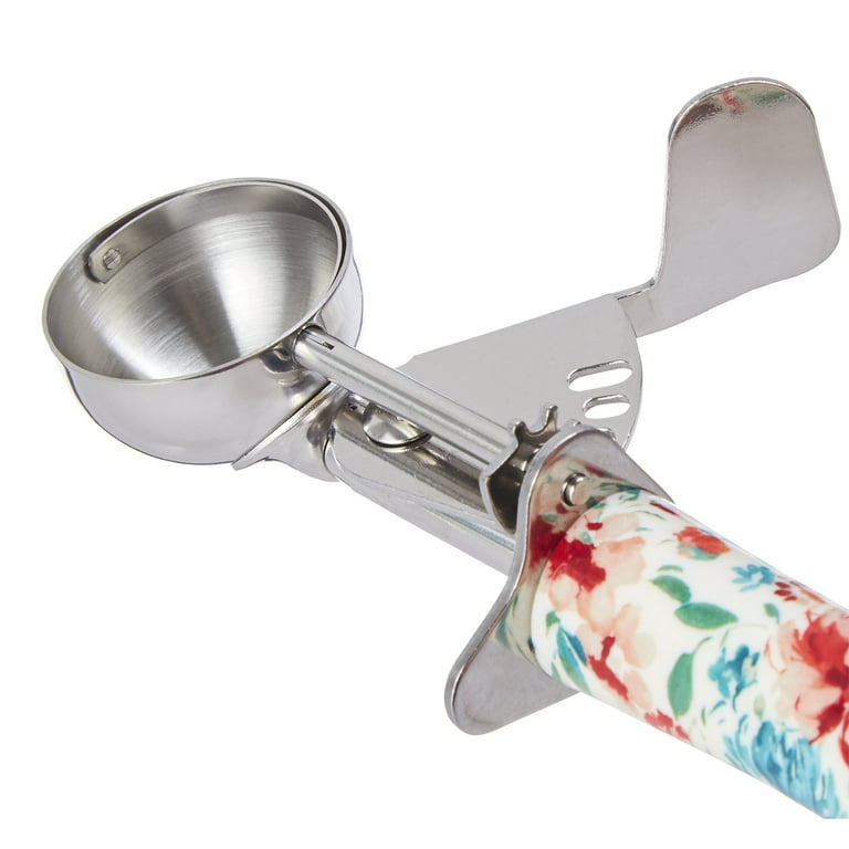 The Pioneer Woman Gorgeous Garden Stainless Steel Trigger Ice Cream Scoop 