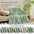 thumbnail image 3 of PHF Ultra Soft Waffle Weave Blanket Queen Size for Bed, Lightweight and Breathable Blanket, Perfect for Hot Sleepers, 90"x 90", Sage Green, 3 of 8