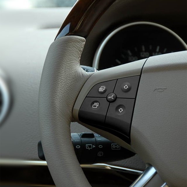 Botones Del Volante Interruptor de volante de coche de 5 teclas para Benz ML/GL-Class W164 (negro izquierdo)