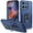 Dark Blue, variant on For Motorola Moto G 5G 2025 Tough Hybrid With Ring Stand Case - Purple
