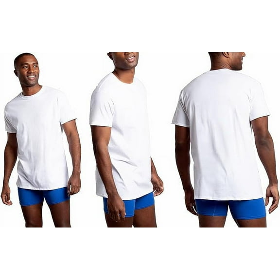 Fruit of the Loom Mens Signature Crew Neck T-Shirts Pack of 7 (US, Alpha, X-Large, Regular, Regular) White