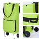 thumbnail image 5 of 1 carrito de compras plegable, ecológico, plegable, tipo remolcador, portátil, de tela Oxford, con ruedas (verde), 5 of 5