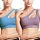 thumbnail image 1 of Ropa interior deportiva de un hombro para mujer, 2 piezas, ropa interior para ejercicio y Yoga, top corto Sexy con soporte medio, 1 of 5