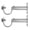 Pewter, variant on MERIVILLE Adjustable Curtain Rod Brackets, Set of 2, Fits 1.25-Inch Drapery Rods, Gold