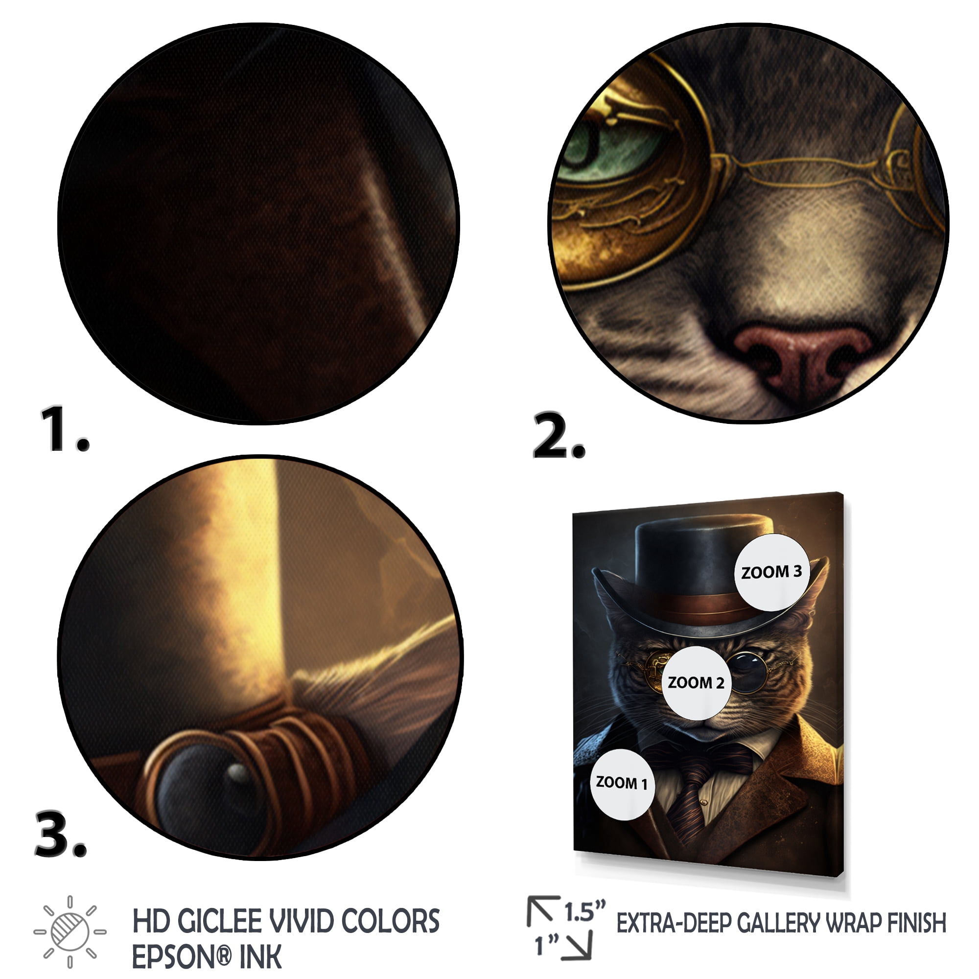 Designart Mafia Cat II Canvas Wall Art