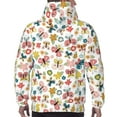 thumbnail image 7 of Uemuo Butterfly Flowers Pattern Men's Hoodie - Casual Pullover Hoodie with Kangaroo Pocket, Stylish Hooded Sweatshirt for Everyday Wear-4X-Large, 7 of 7