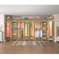 thumbnail image 7 of VIPEK L50 Wire Garment Rack L Shaped Clothes Rack for Corner, Protable Freestanding Wardrobe Closet Rack Heavy Duty Clothing Rack Clothes Storage Organizer Closet for Bedroom, 67.5"Lx38"Wx76.4"H, Gold, 7 of 7