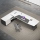 thumbnail image 5 of Fashion Boss Desks Table Simple Modern Painted Manager Executive Desk Ladies Pink Single Boss Desk and Chair Combination My Lux Decor Round, 5 of 26