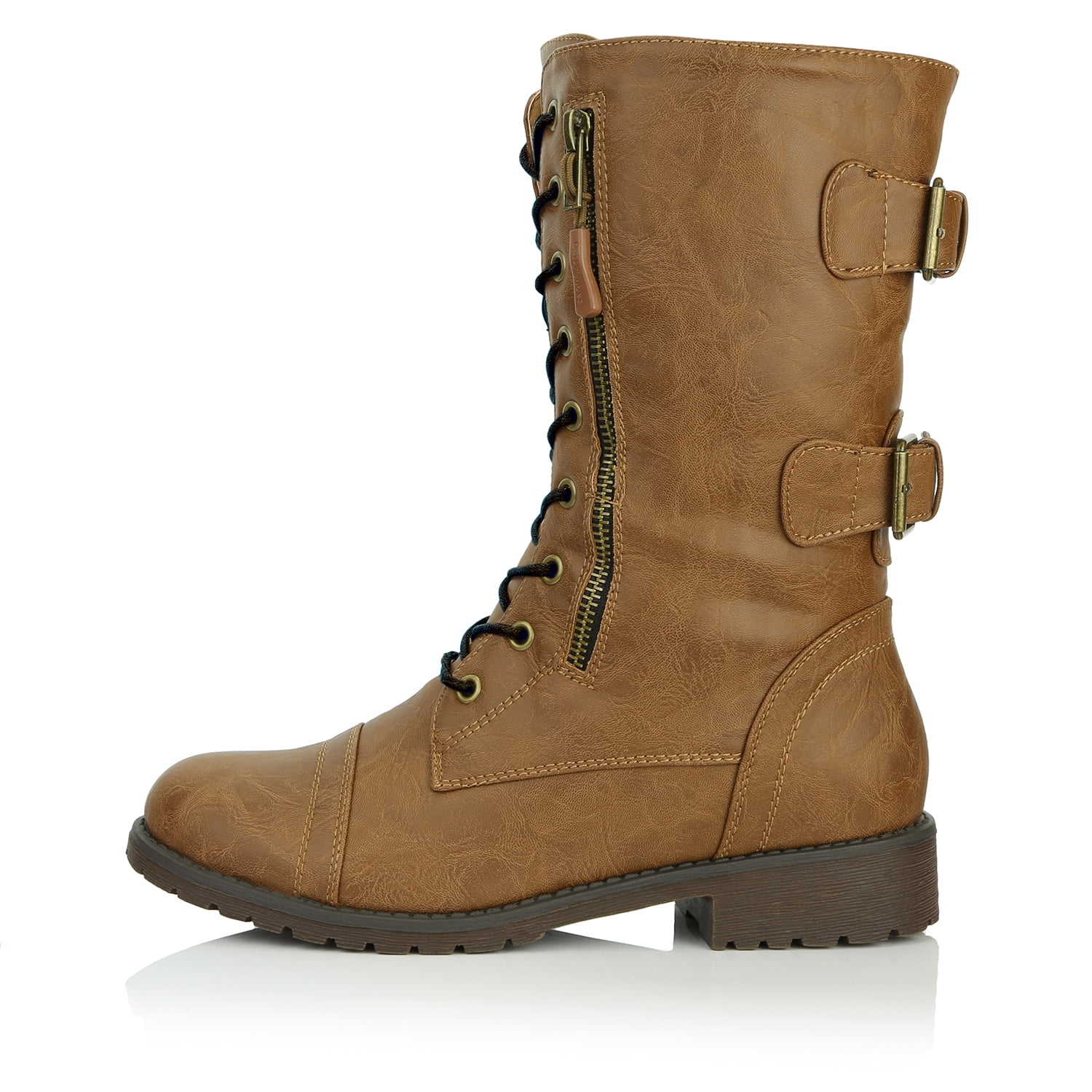 wide calf knee high combat boots
