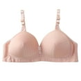 thumbnail image 2 of ALLLIST Full Coverage Lingerie for Women Plus Size No Underwire Bralette Striped Push up Pink Full-Figure Ladie's Bras Size 38, 2 of 3
