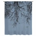 thumbnail image 2 of Blue Black Branches Sheer Curtains 72 Inches Long, Botanical Dead Tree Birds Light Filering Curtains, Breathable Simi Curtain Privacy Drapes for Living Room Bedroom Lightweight Window Treatment, 2 of 9