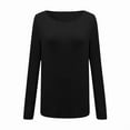 thumbnail image 2 of Women'S Long Sleeve Boat Neck Off Shoulder Blouse Tops Black L, 2 of 5