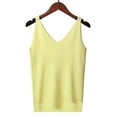 thumbnail image 2 of Hessimy Compression Tanks Tops for Women Seamless Shapewear Vest Tummy Control V Neck Camisole Cami Tops(Light Yellow,One Size), 2 of 4