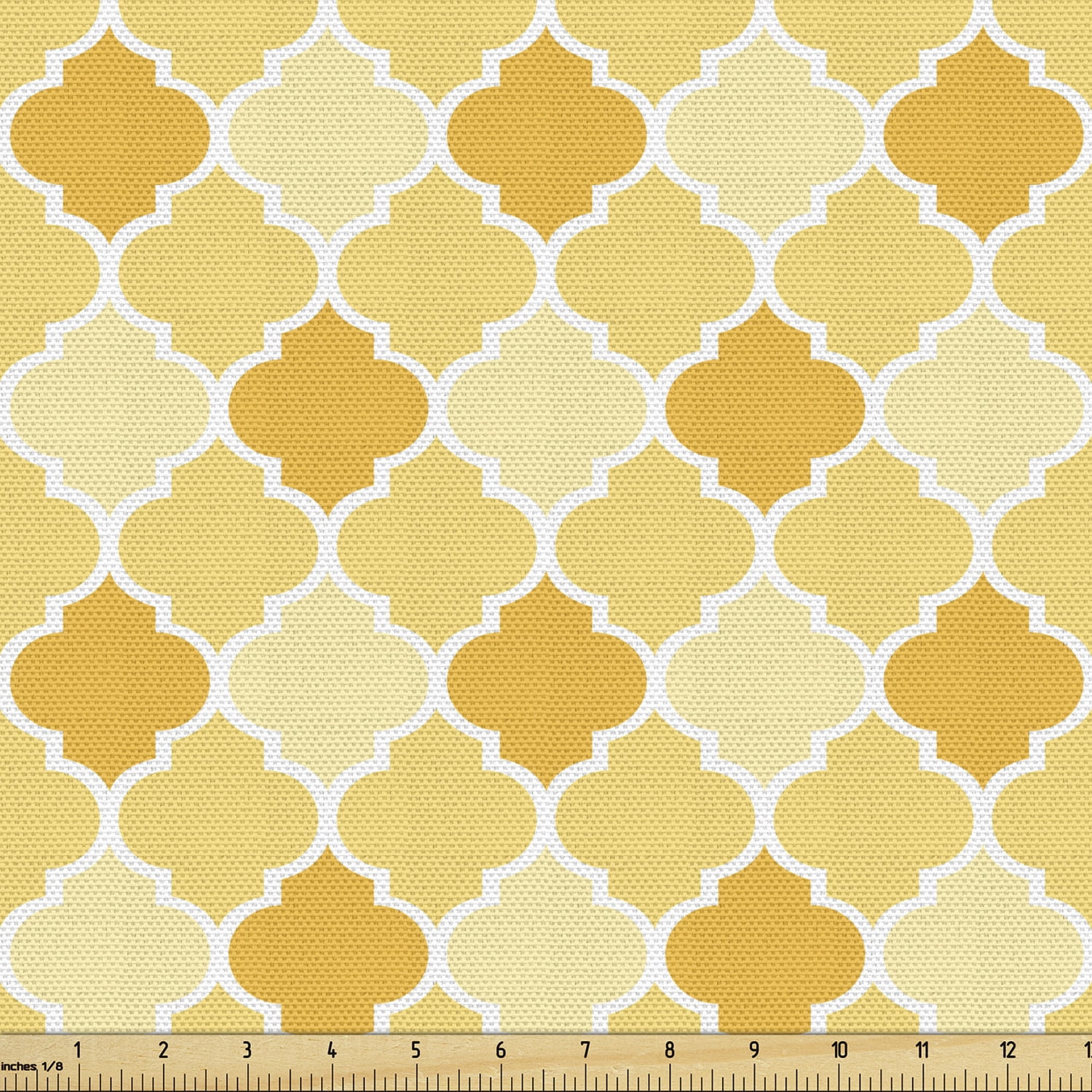 Choose Your Size Trellis Pattern in yellow with white 100% Cotton Fabric Homemade in Texas Sunny Set of 2 Print Napkins Hemmed Squares