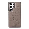 thumbnail image 5 of Allytech Wallet Case for Galaxy S25 Ultra, Floral Butterfly Embossed Slim Fit Cards Holder Stand Shockproof Anti-Scratch Bumper Wallet Case Cover for Samsung Galaxy S25 Ultra - Gray, 5 of 7