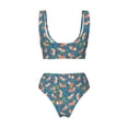 thumbnail image 2 of Honeii Corgi with Flowers Print Women’s Bikini Set,Two Piece Swimsuit Bathing Suits,Stylish High Elasticity Swimwear for Beach and Pool, 2 of 7