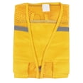 thumbnail image 3 of Chaleco de voluntario para trabajo en eventos, ropa con múltiples bolsillos, color amarillo, suministros para actividades de bienestar público, tipo 1, M, 3 of 14