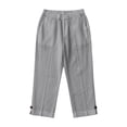 thumbnail image 5 of Capris for Women,Womens Capris Linen Pants with Pockets Cotton Linen Trousers for Women Ladies Summer Loose Slacks Light Gray S, 5 of 7