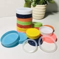 thumbnail image 6 of 16 Pack Canning Lids Regular Mouth - Plastic Mason Jar Lids with Silicone Seals Rings Fits Ball/Kerr Jars, Leak-Proof & Anti-Scratch Resistant Surface,,F175006, 6 of 7