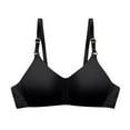 thumbnail image 5 of ALLLIST Wirefree Women's Bras Unlined Full Coverage Training Plain Black Soft T Shirt Lingerie for Women Size S-XL, 5 of 5