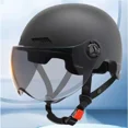 thumbnail image 2 of Casco de seguridad para bicicleta con certificación 3C para hombres y mujeres, adultos y niños, casco de motocicleta eléctrico con dibujos animados y gafas, 2 of 5